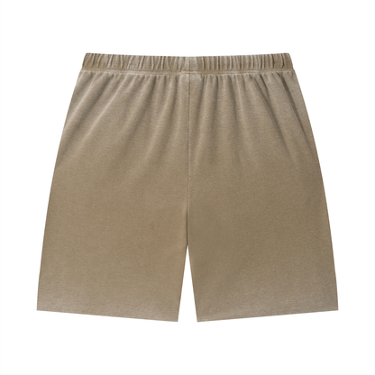 PYN™ x BKRP™ "PYN"  Vintage Wash Sunfade Waffle Raw Hem Shorts