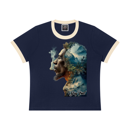 "Gravity of His Presence" Women's Sorona Ringer T-Shirt