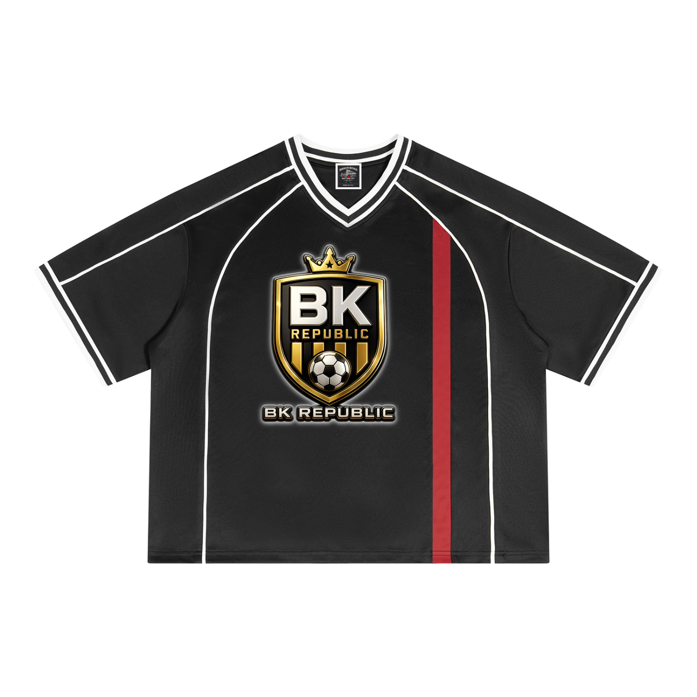 "BK United" Boxy V-Neck Soccer Jersey