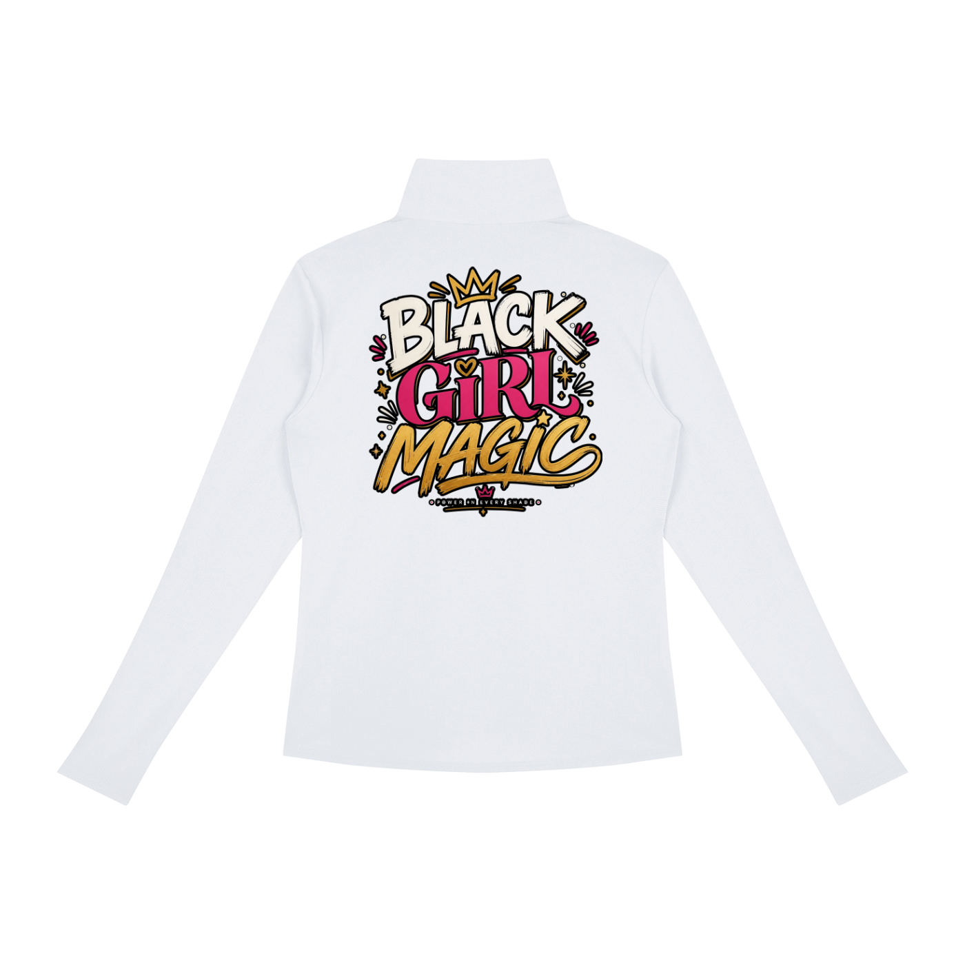 "Black Girl Magic" Women's Quarter-Zip Yoga Pullover