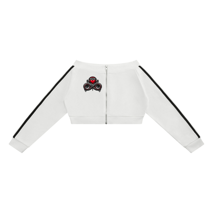 Infinity Sione™ "Heartbeatz" Women's Off-Shoulder Full Zip Hoodie