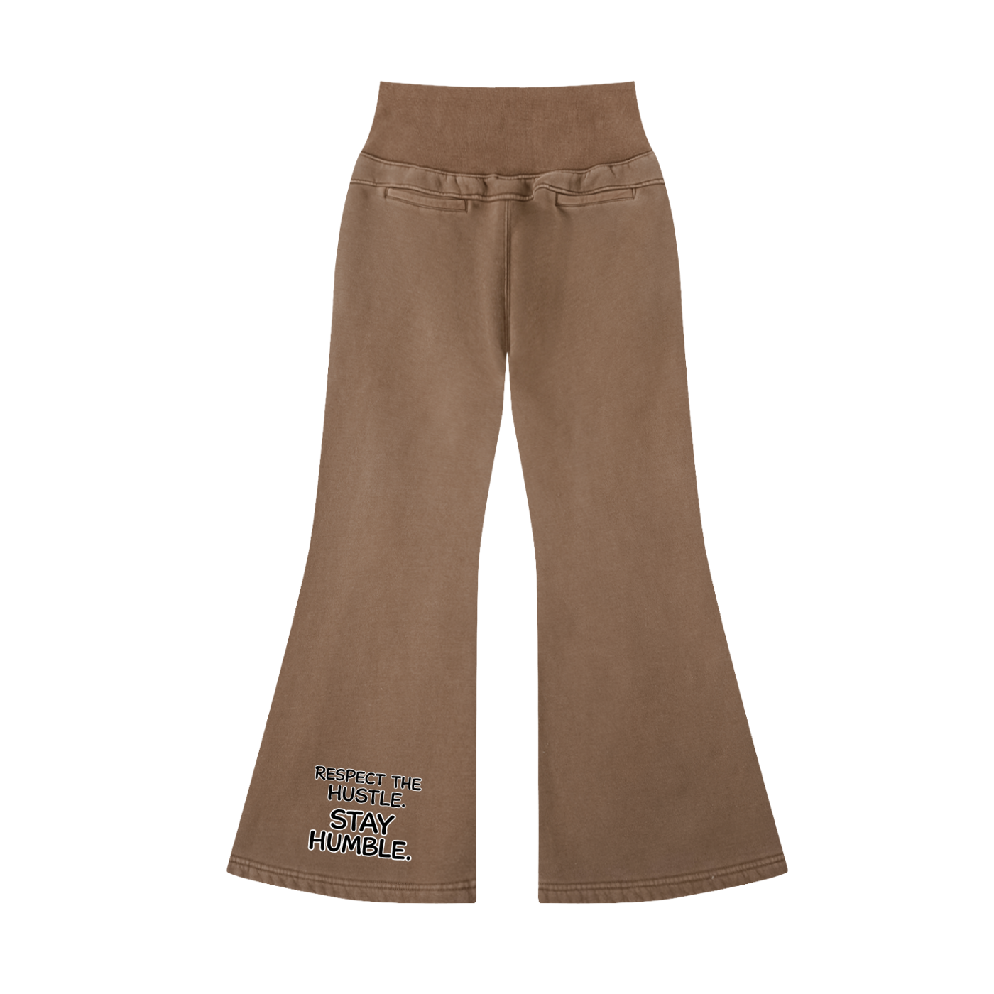 "STAY TRUE" Vintage Washed Flared Fleece Pants