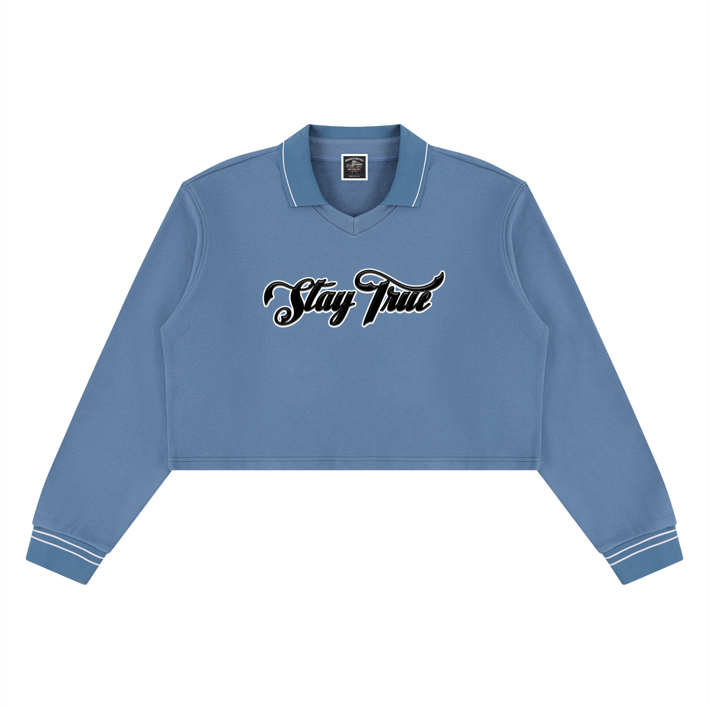 Brooklyn Republic essentials™ Women's Crop Collared Sweatshirt