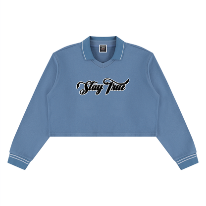 Brooklyn Republic essentials™ Women's Crop Collared Sweatshirt