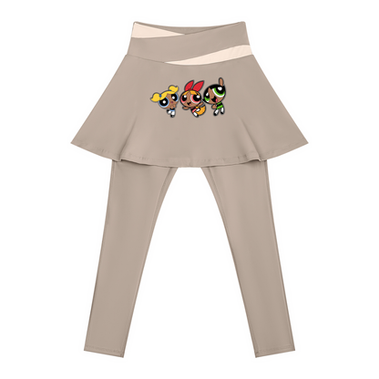 Body by Brie "Powerpuff Girls" Women's Paneled High-Waisted Yoga Set
