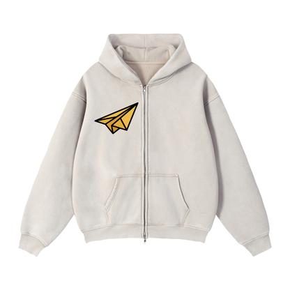 "DREAM CHASERS™ " Full-Zip Boxy Fleece Hoodie