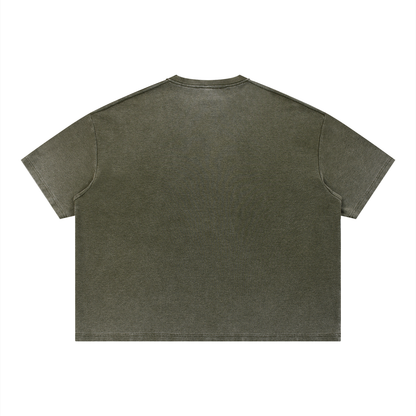 PYN™ x BKRP™ "Cut & Sew" Vintage Wash Sunfade Boxy Waffle T-Shirt