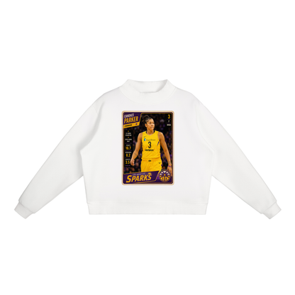 "Candace Parker" Fleece Mock-Neck Crew Sweatshirt