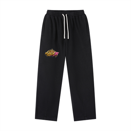 "QUEEN" Vintage Washed Drawstring Sweatpants