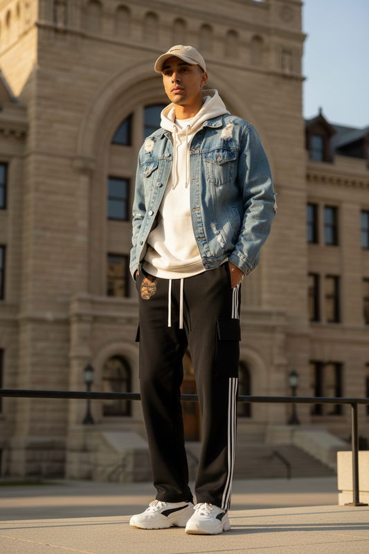 "Buhloone Mindstate" Side Stripe Straight-Leg Pants