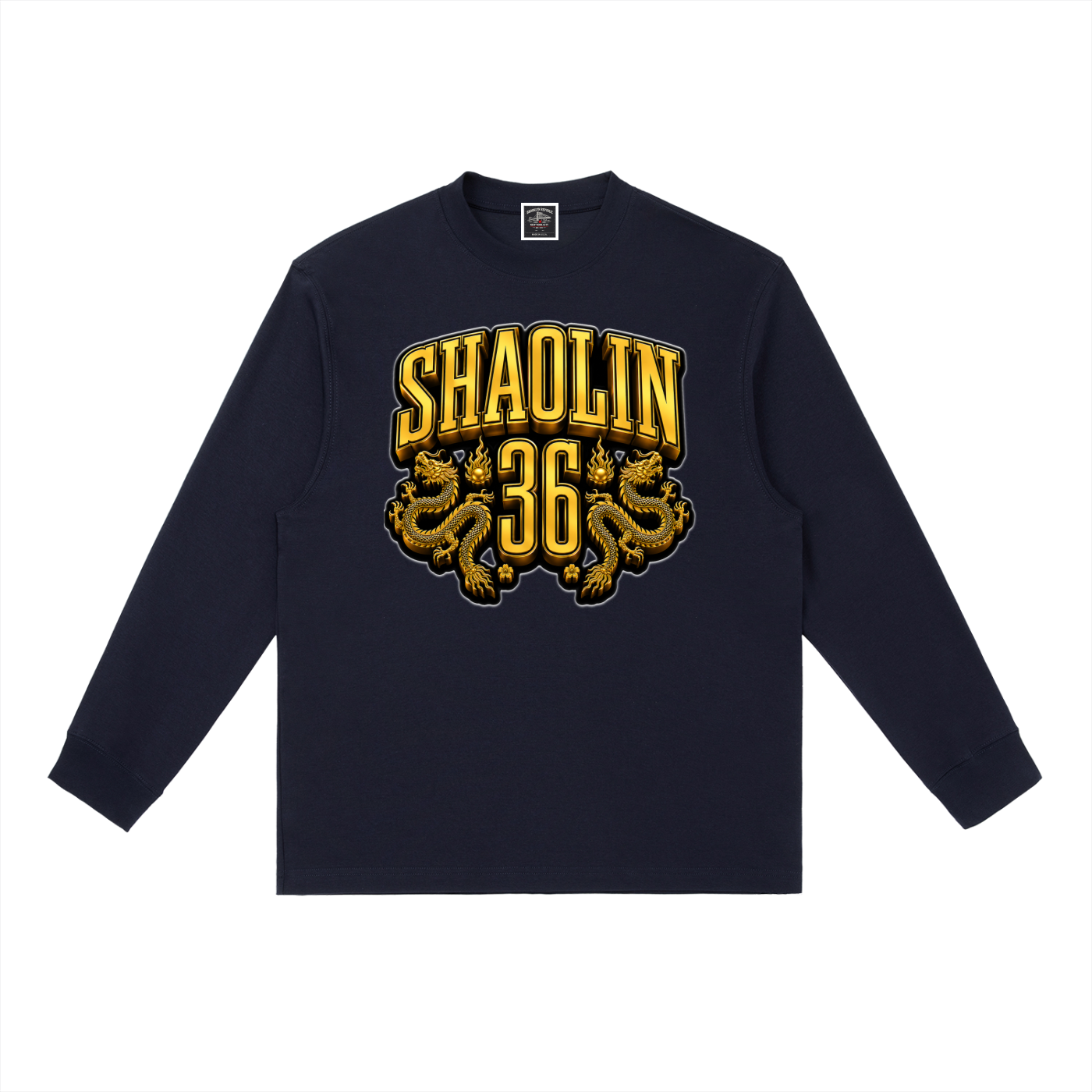 PYN™ x BKRP™ "Golden Dragon" Crewneck Long-Sleeve T-Shirt
