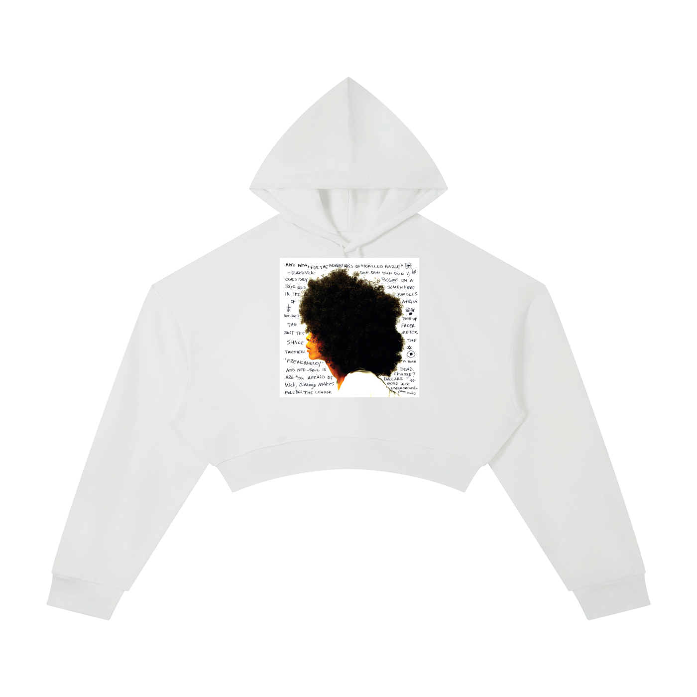 "Worldwide Underground" Essential Cropped Hoodie