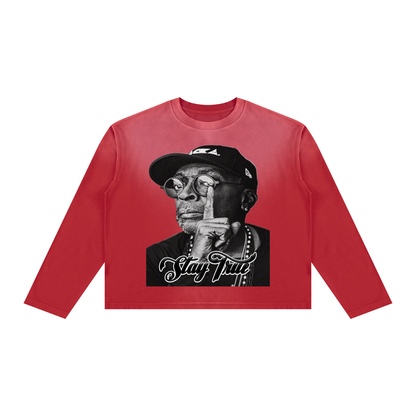 "SPIKE" Sunfade Boxy Long Sleeve T-Shirt