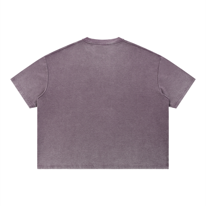 PYN™ x BKRP™ "Cut & Sew" Vintage Wash Sunfade Boxy Waffle T-Shirt