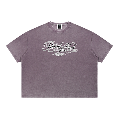 PYN™ x BKRP™ "Cut & Sew" Vintage Wash Sunfade Boxy Waffle T-Shirt