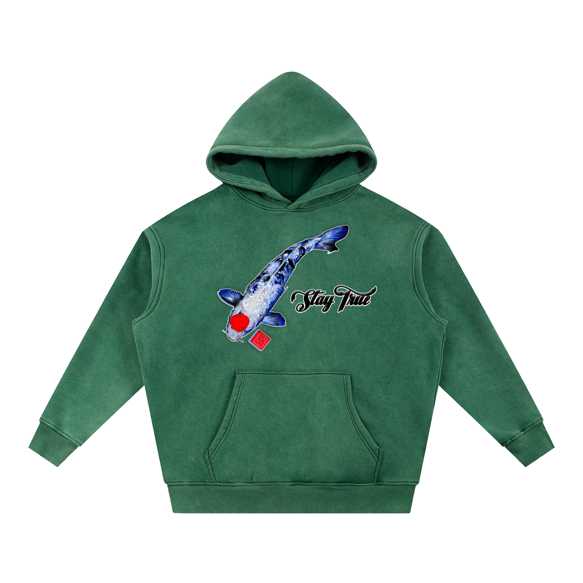 Brooklyn Zoo™ "Kingfish" Snow Wash Fleece Oversize Hoodie