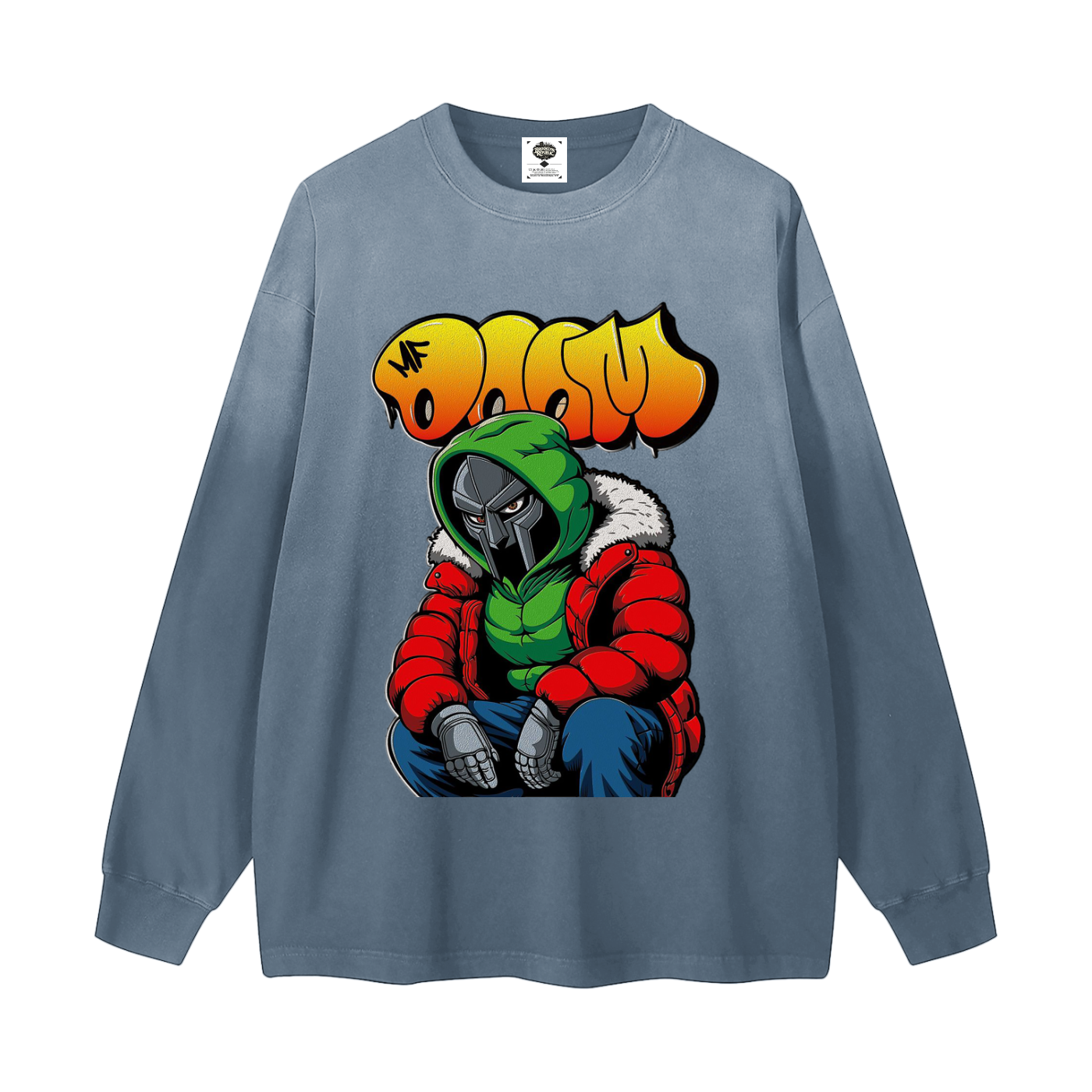 "You Doom Right" Gradient Washed Long Sleeve T-Shirt