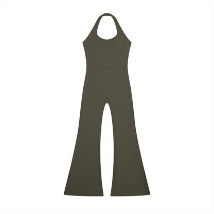"Brooklyn Republic Essentials" Women’s Halter Flared Jumpsuit