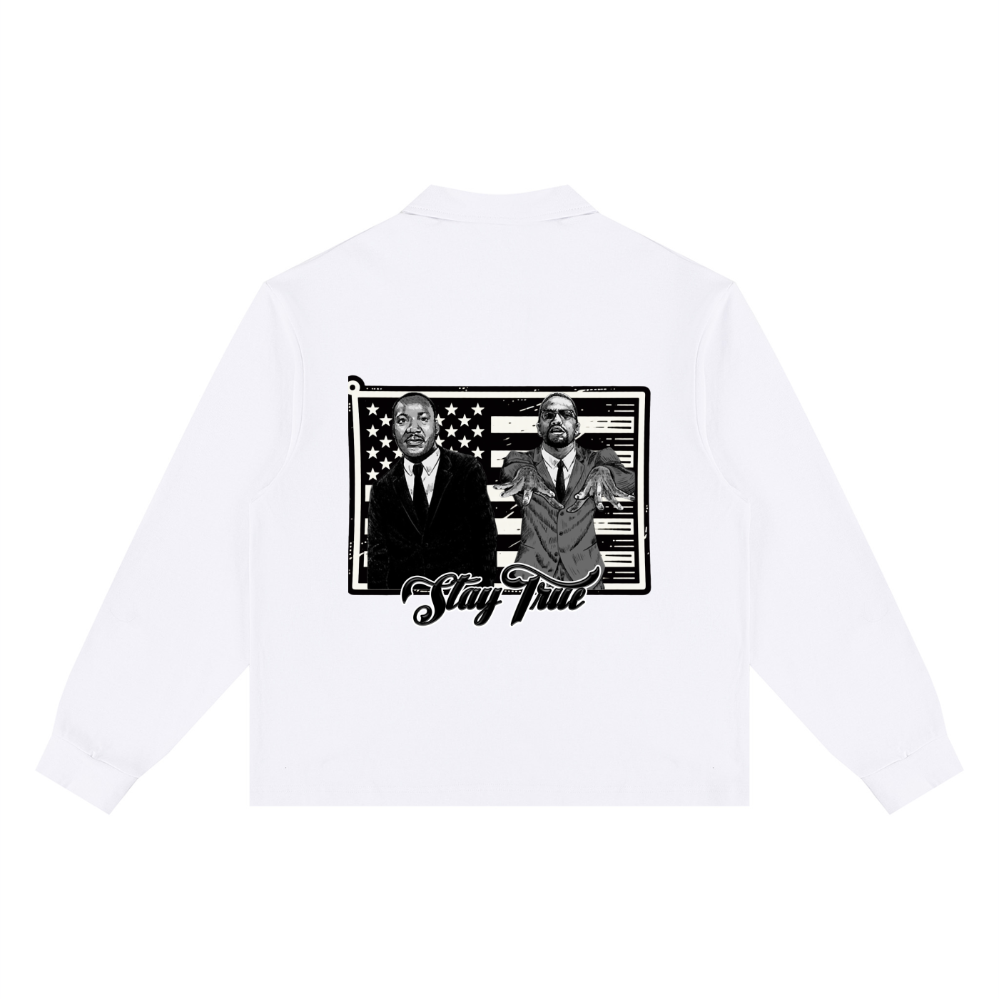 "Rebels of a Cause" Loose Long Sleeve Polo Shirt