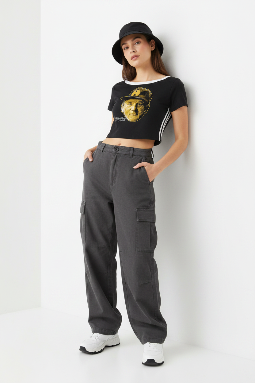 PYN™ "Bill MF'ing Murray" Women's Color Block Off-the-Shoulder T-Shirt