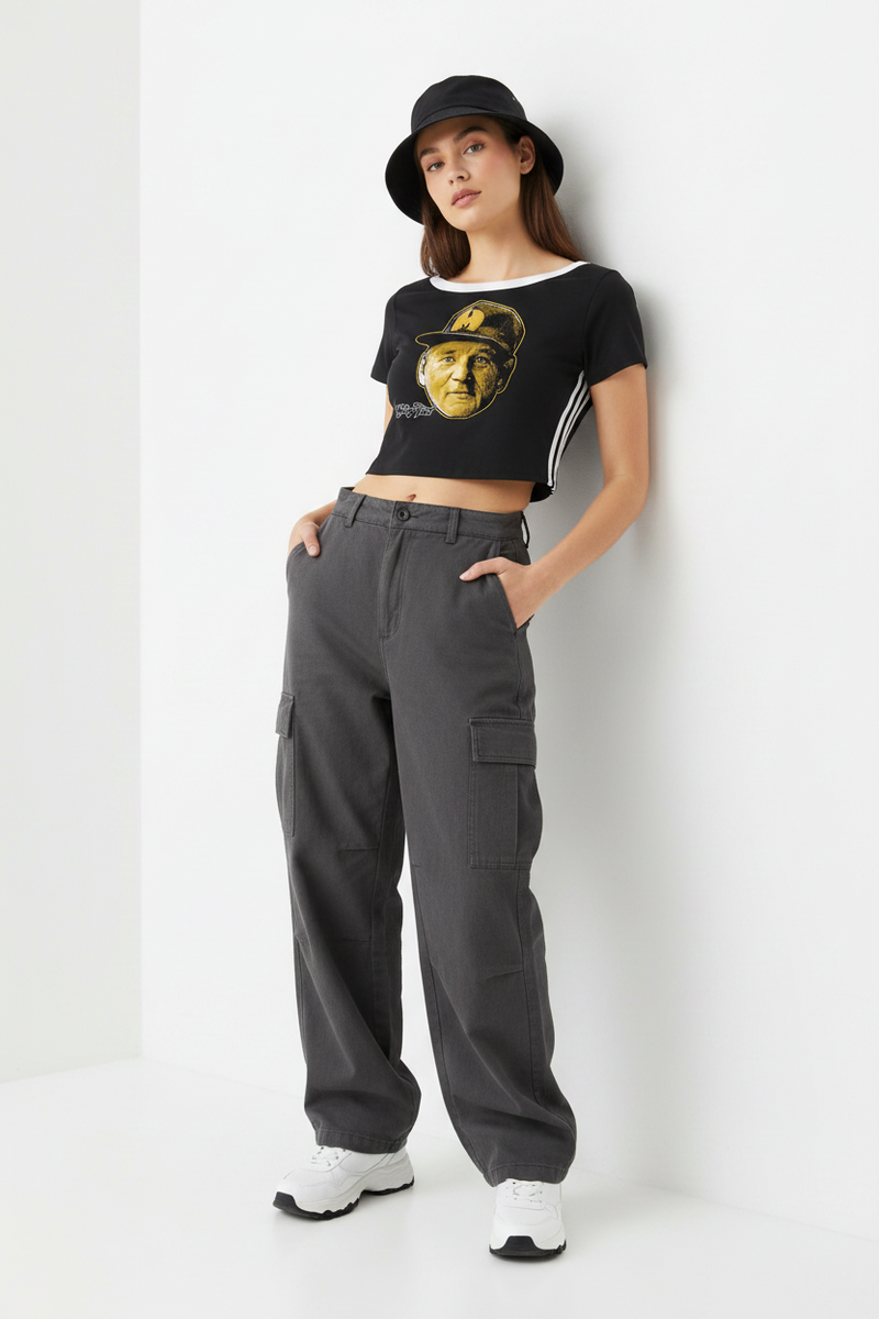 PYN™ "Bill MF'ing Murray" Women's Color Block Off-the-Shoulder T-Shirt