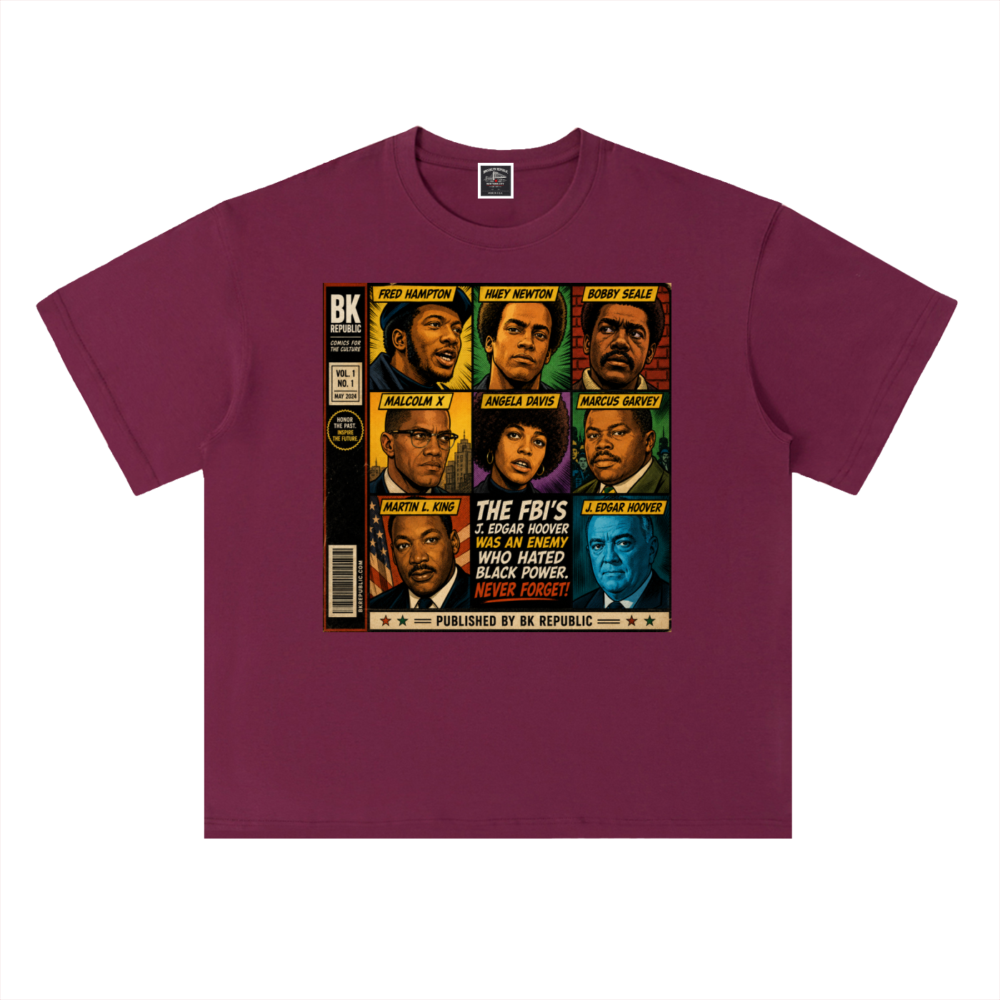 "America's Most Wanted" Heavyweight Drop Shoulder Cotton T-Shirt
