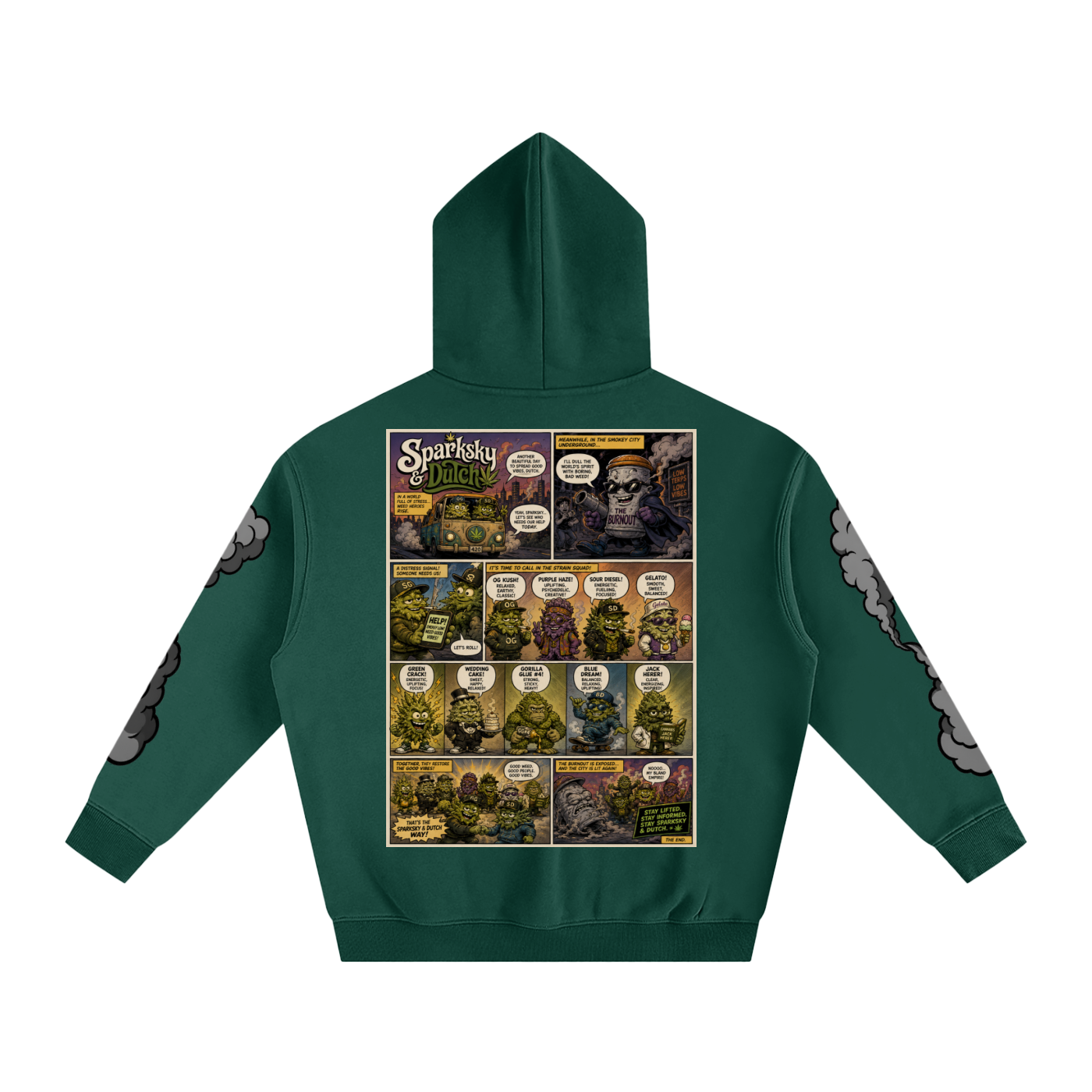 "Sparksky & Dutch" Oversize Fleeced Hoodie