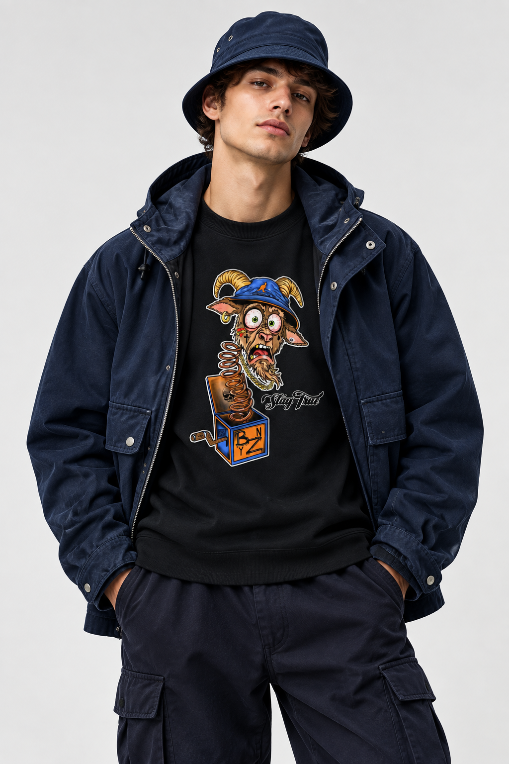 Brooklyn Zoo™ "Jumpin Jackass" Drop Shoulder Crewneck Sweatsuit