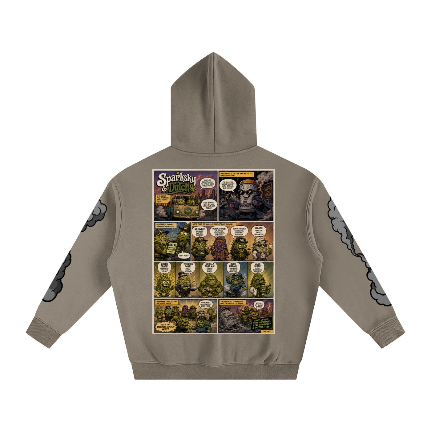 "Sparksky & Dutch" Oversize Fleeced Hoodie