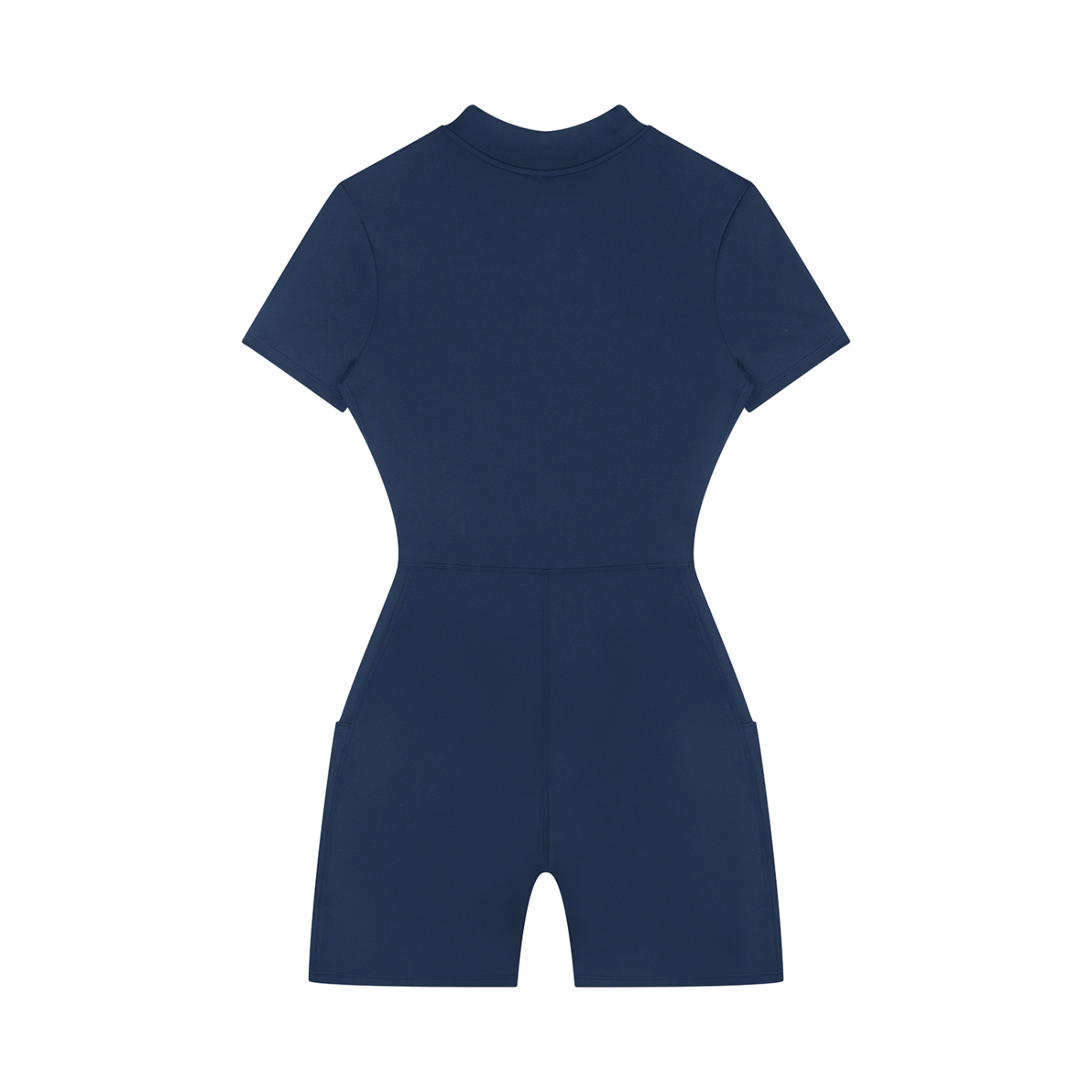 "Brooklyn Republic Essentials" Women's Quarter-Zip Short Sleeve Romper