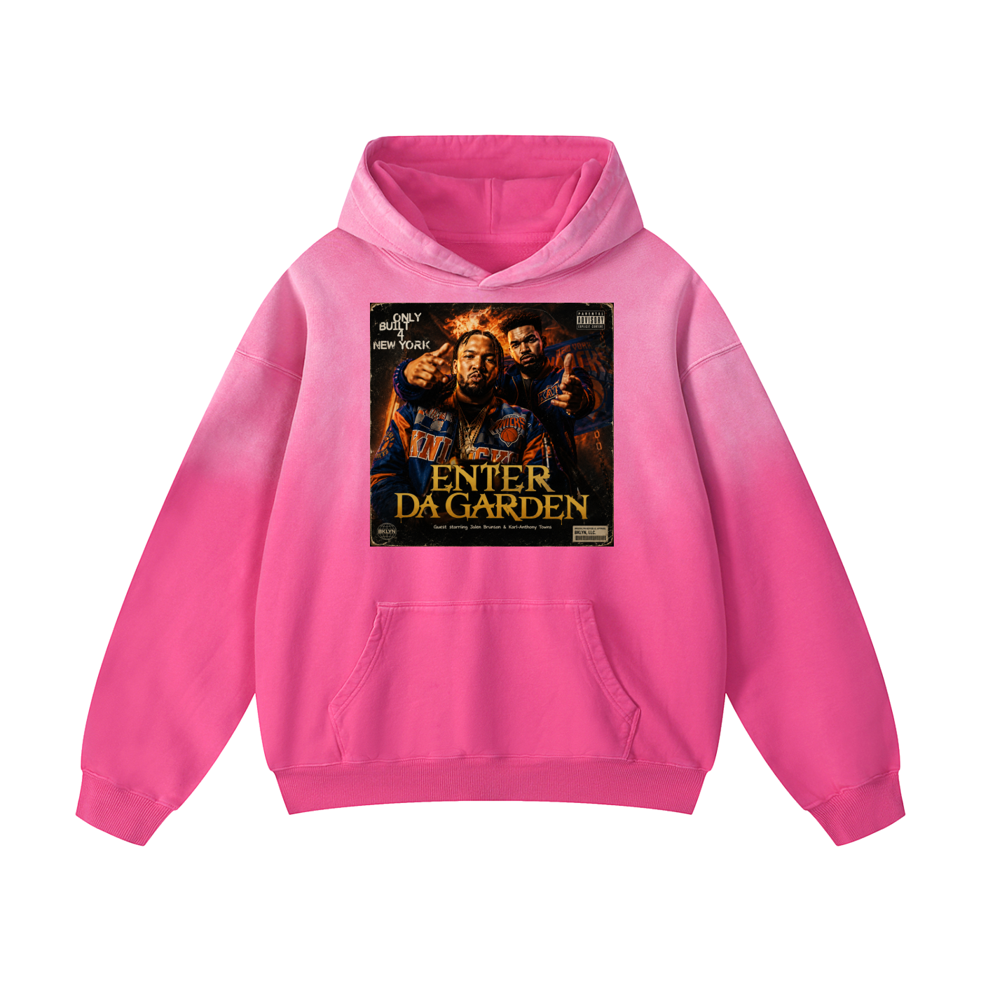 "Only Built 4 New York" Heavyweight Sunfade Oversized Hoodie