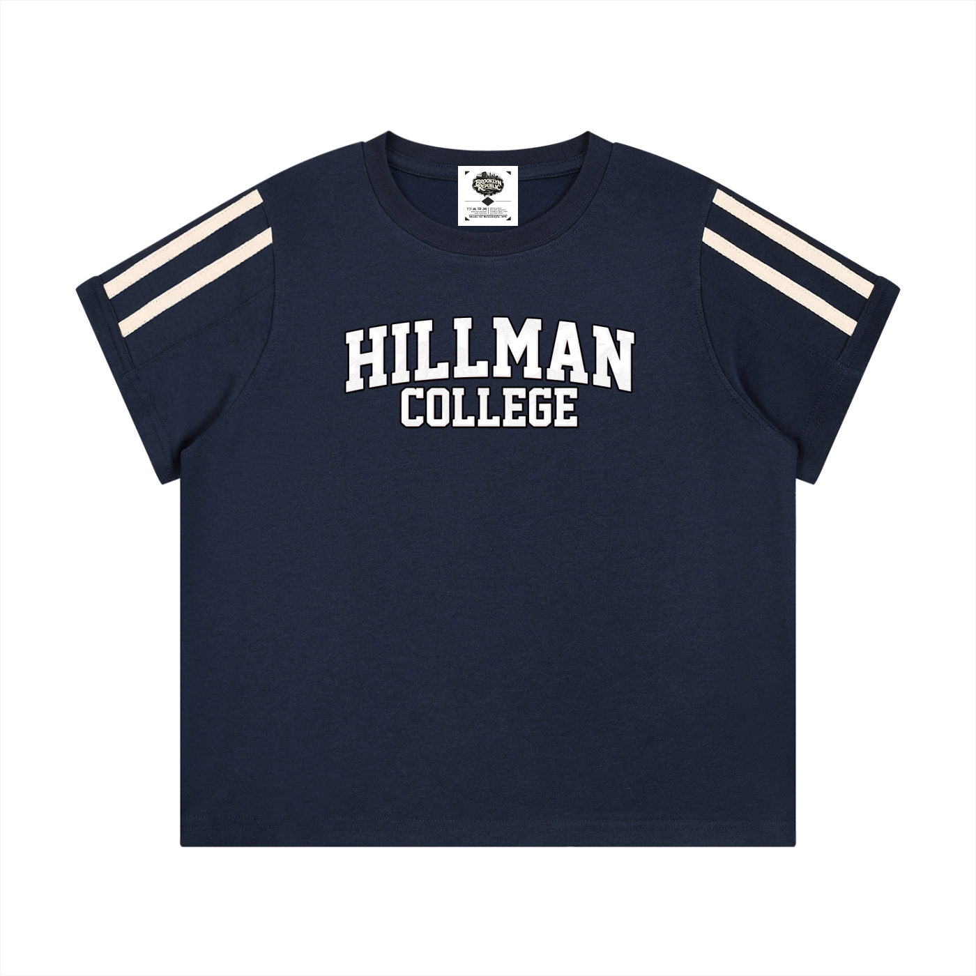 "Hillman College" Women's Varsity Stripe T-Shirt