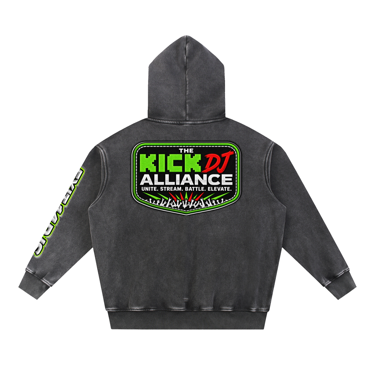 KDA™ "Exit 14" Snow Wash Fleece Oversize Hoodie