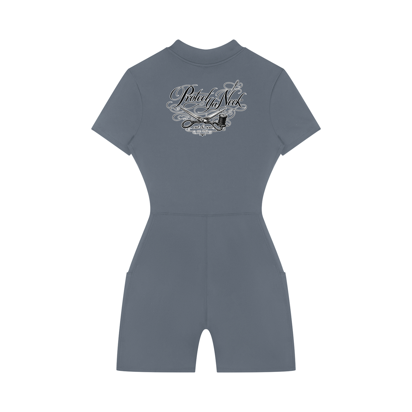 "PYN™ x BKRP™" Mathematics Women's Quarter-Zip Short Sleeve Romper