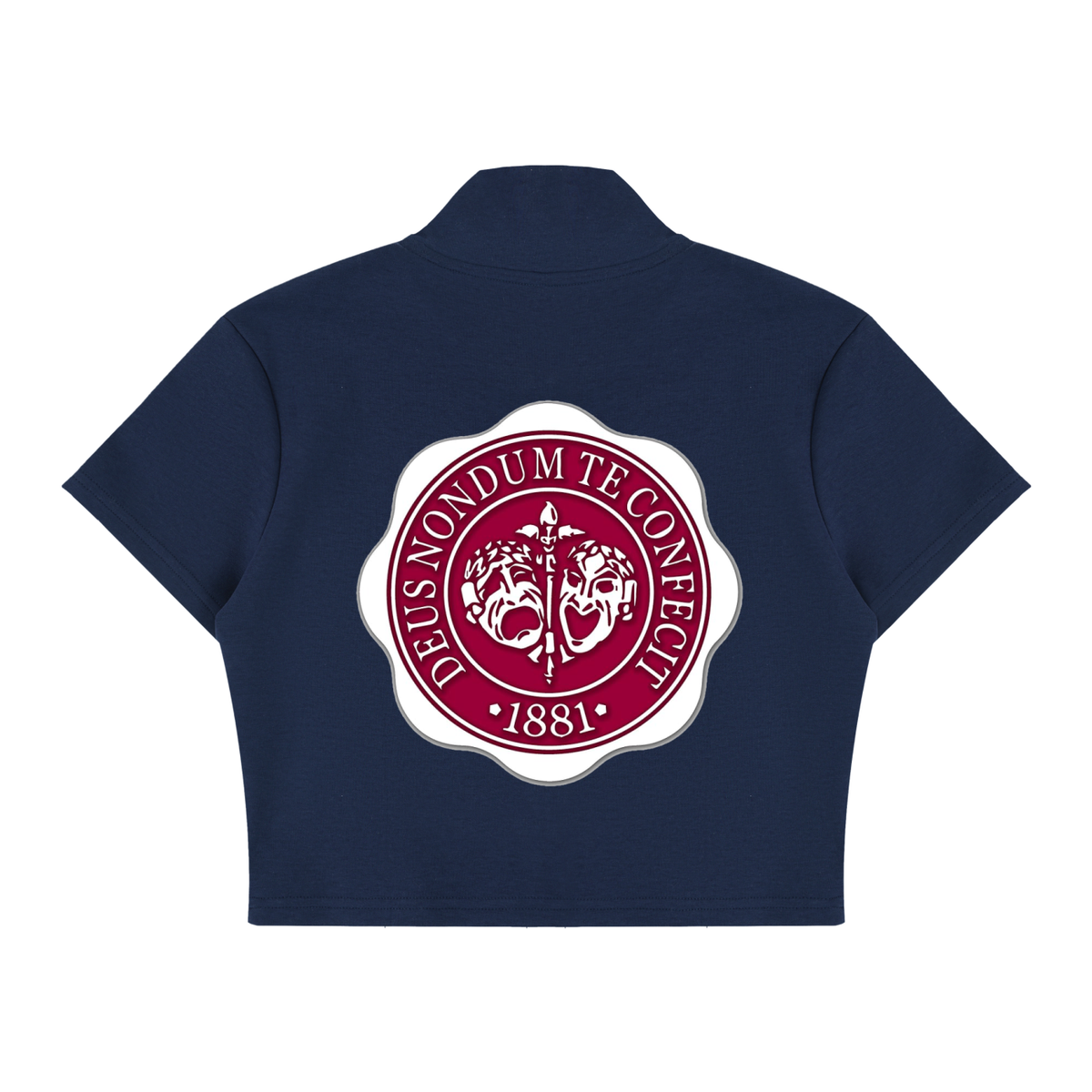 Hillman College "Gilbert Hall" Women's Cropped Full Zip Short Sleeve T-Shirt