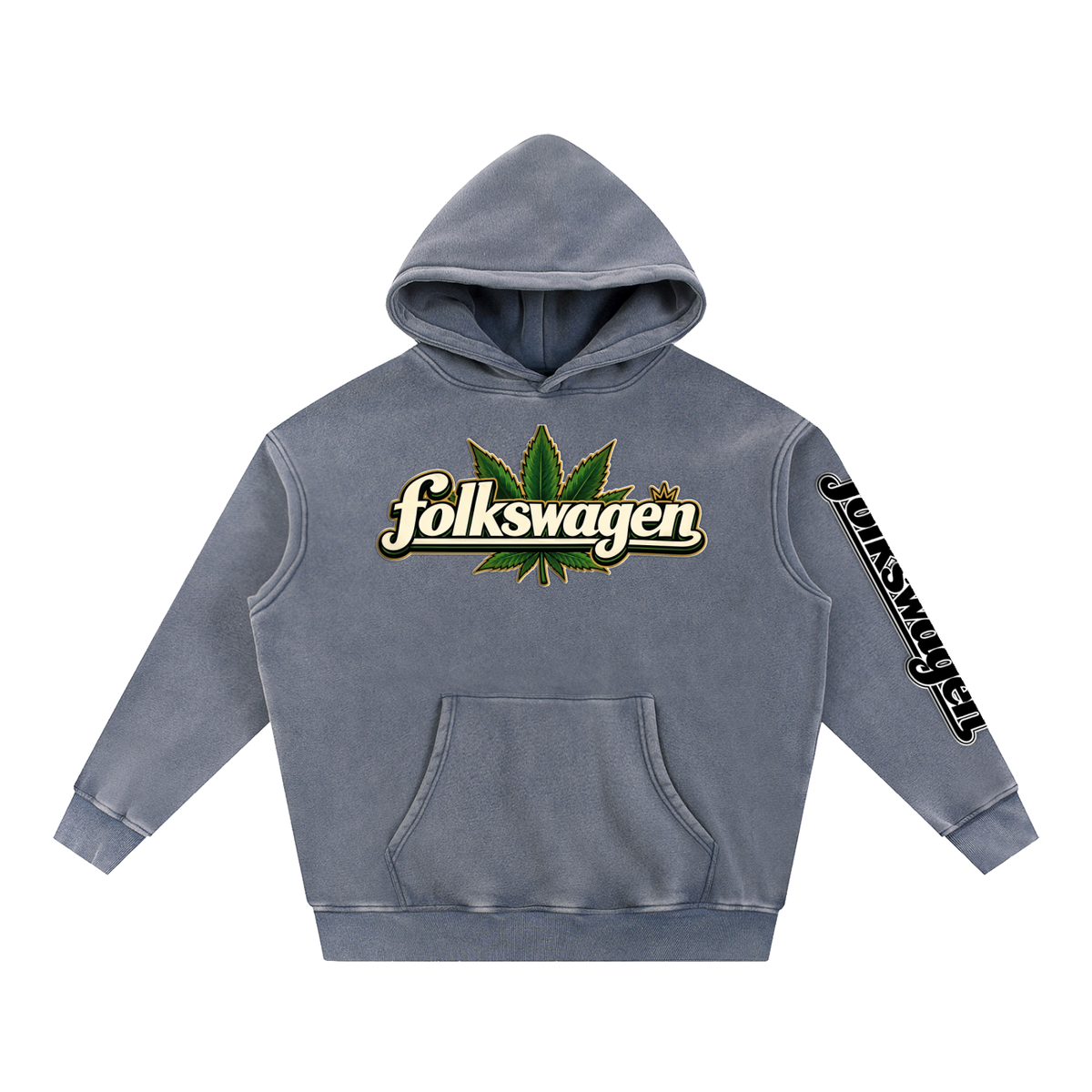"Road Trip" Snow Wash Fleece Oversize Hoodie