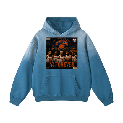 "NY FOREVER" Heavyweight Sunfade Oversized Hoodie