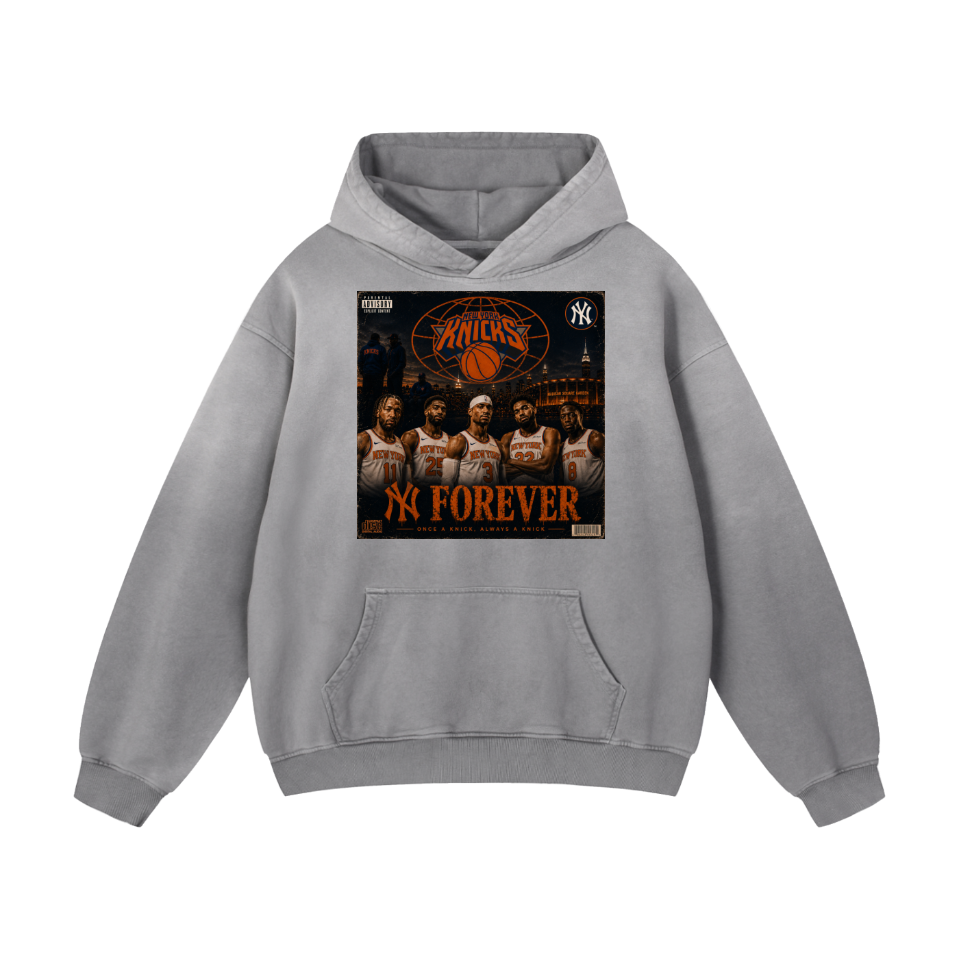 "NY FOREVER" Heavyweight Sunfade Oversized Hoodie
