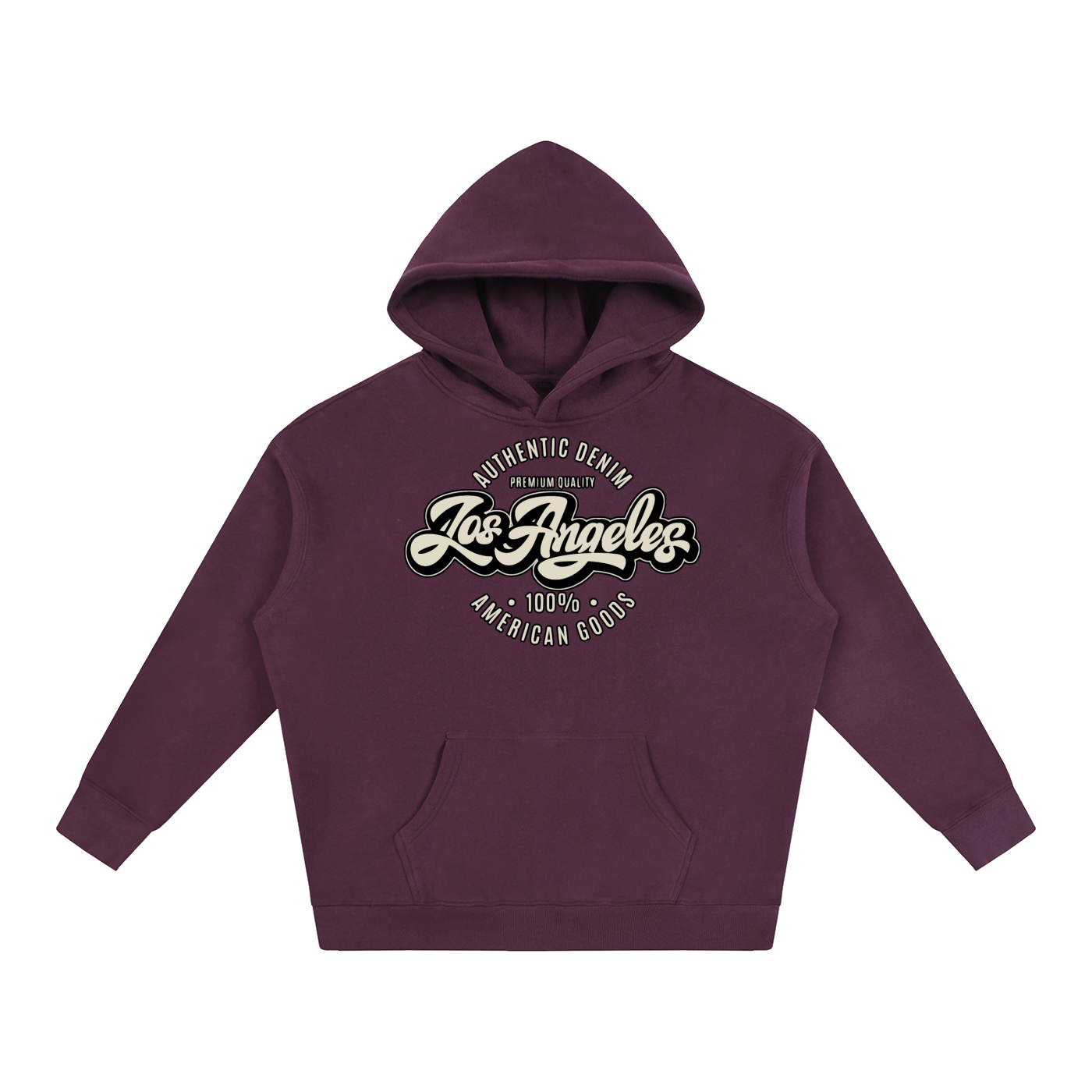 “LA Denim Mfg.” Oversize Fleeced Hoodie