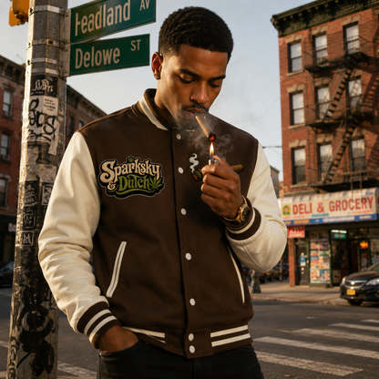 Sparksky & Dutch™ Two-Tone Fleeced Varsity Jacket