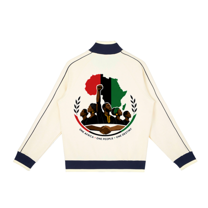 "One Blood" Raglan Sleeve Zip Track Jacket