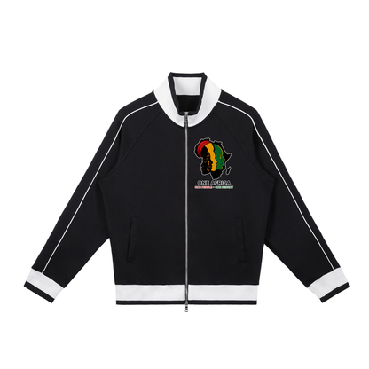 "One Blood" Raglan Sleeve Zip Track Jacket