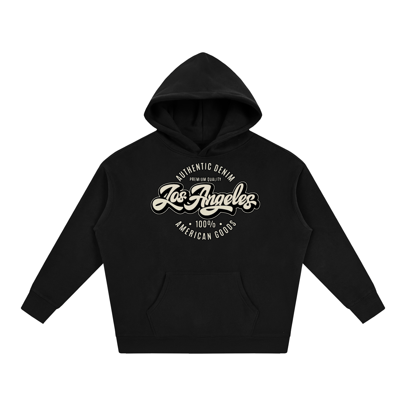 “LA Denim Mfg.” Oversize Fleeced Hoodie