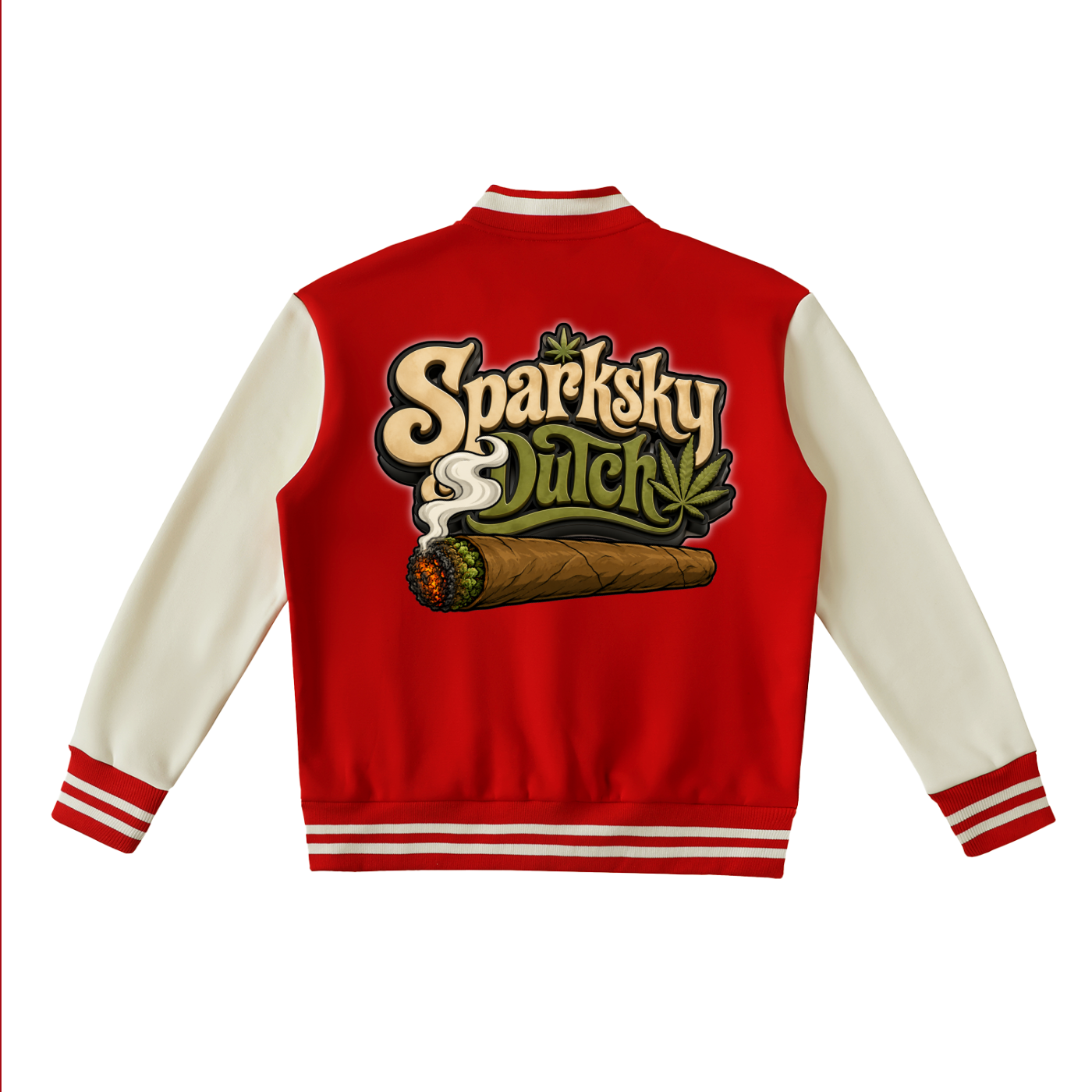 "Sparksky & Dutch" Two-Tone Fleeced Varsity Jacket