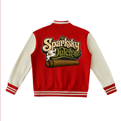 "Sparksky & Dutch" Two-Tone Fleeced Varsity Jacket