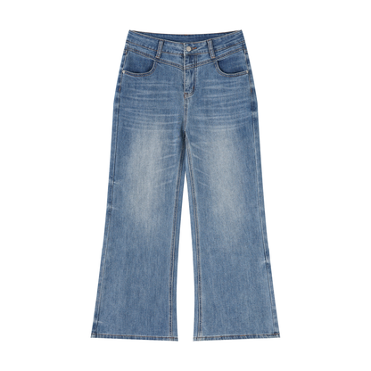 "Brooklyn Republic Essentials" Women’s Vintage Wash Wide Leg Jeans