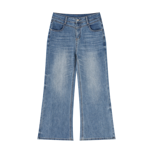 "Brooklyn Republic Essentials" Women’s Vintage Wash Wide Leg Jeans