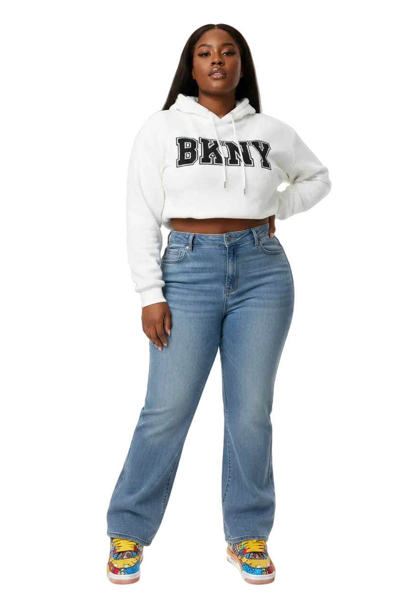 Brooklyn Republic essentials™ Women's Vintage Wash Wide Leg Jeans