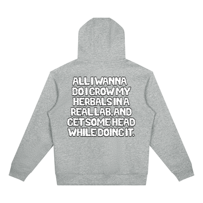 "How High" Drop Shoulder Full Zip Hoodie