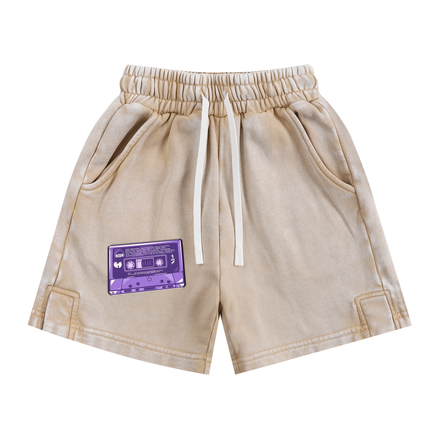 Brooklyn Republic Essentials™ "The Purple Tape" Snow Washed Kids' Shorts